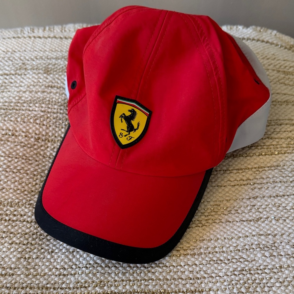 NWOT Ferrari Red and Black Cap with Logo
